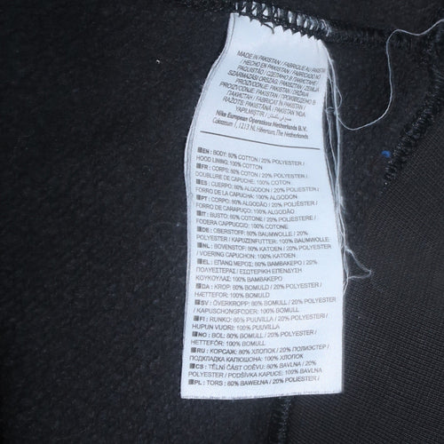 Nike Men's Black Medium 1/2 Zip Hoodie Fleece Sweatshirt