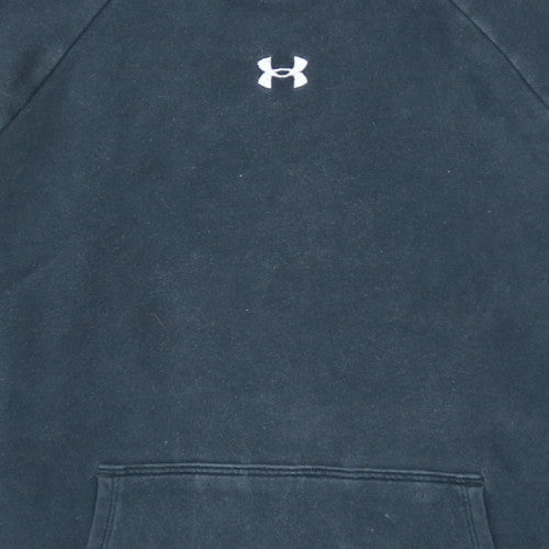 Under Armour Men Blue Small Pullover Hoodie Fleece Sweatshirt