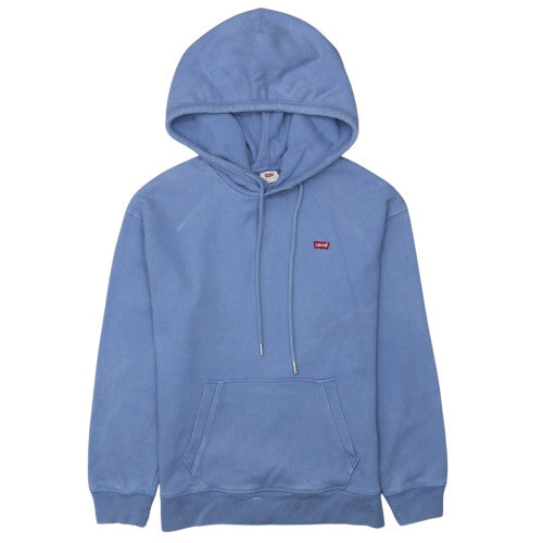 Levi's Womens Blue Pullover Hoodie Small Cotton Fleece Casual