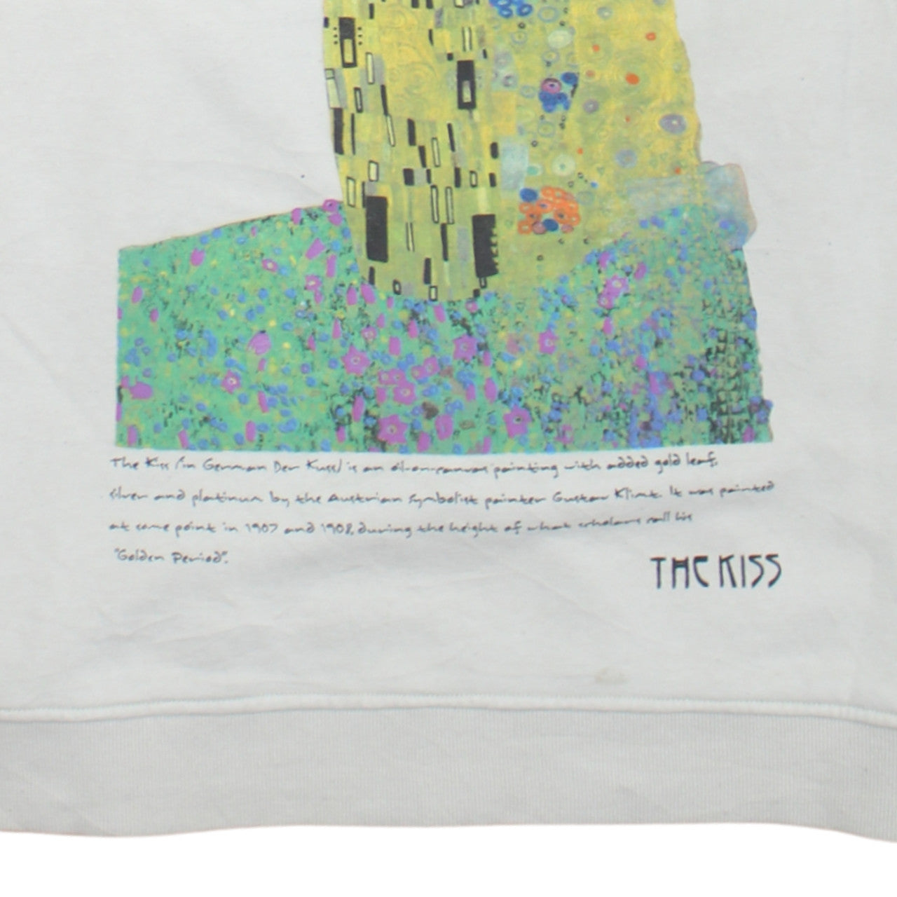 Primark Womens Beige Graphic Print Sweatshirt Size S Gustav Klimt Art
