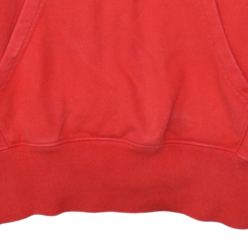 Champion Men's Red Small Pullover Hoodie with Logo Detail
