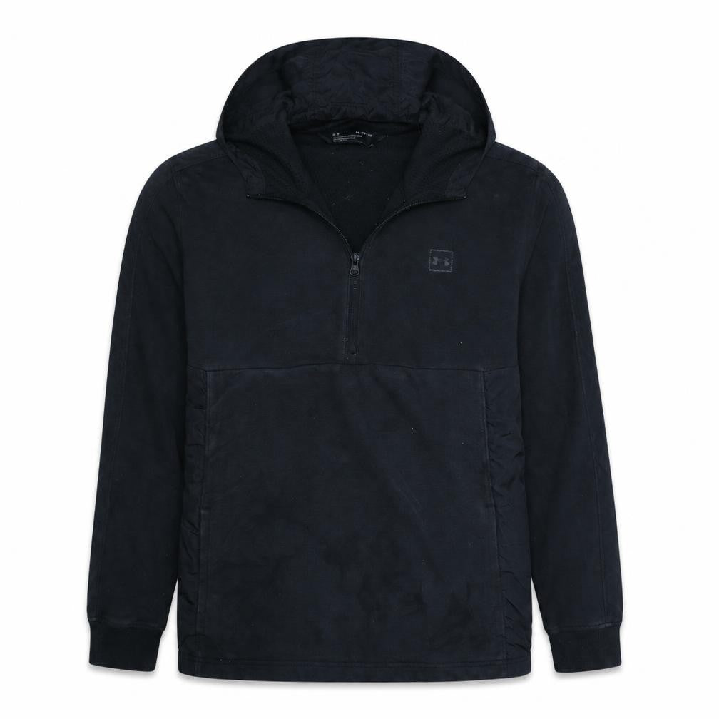 Under Armour Men's Black XL Hooded 1/2 Zip Windbreaker Jacket