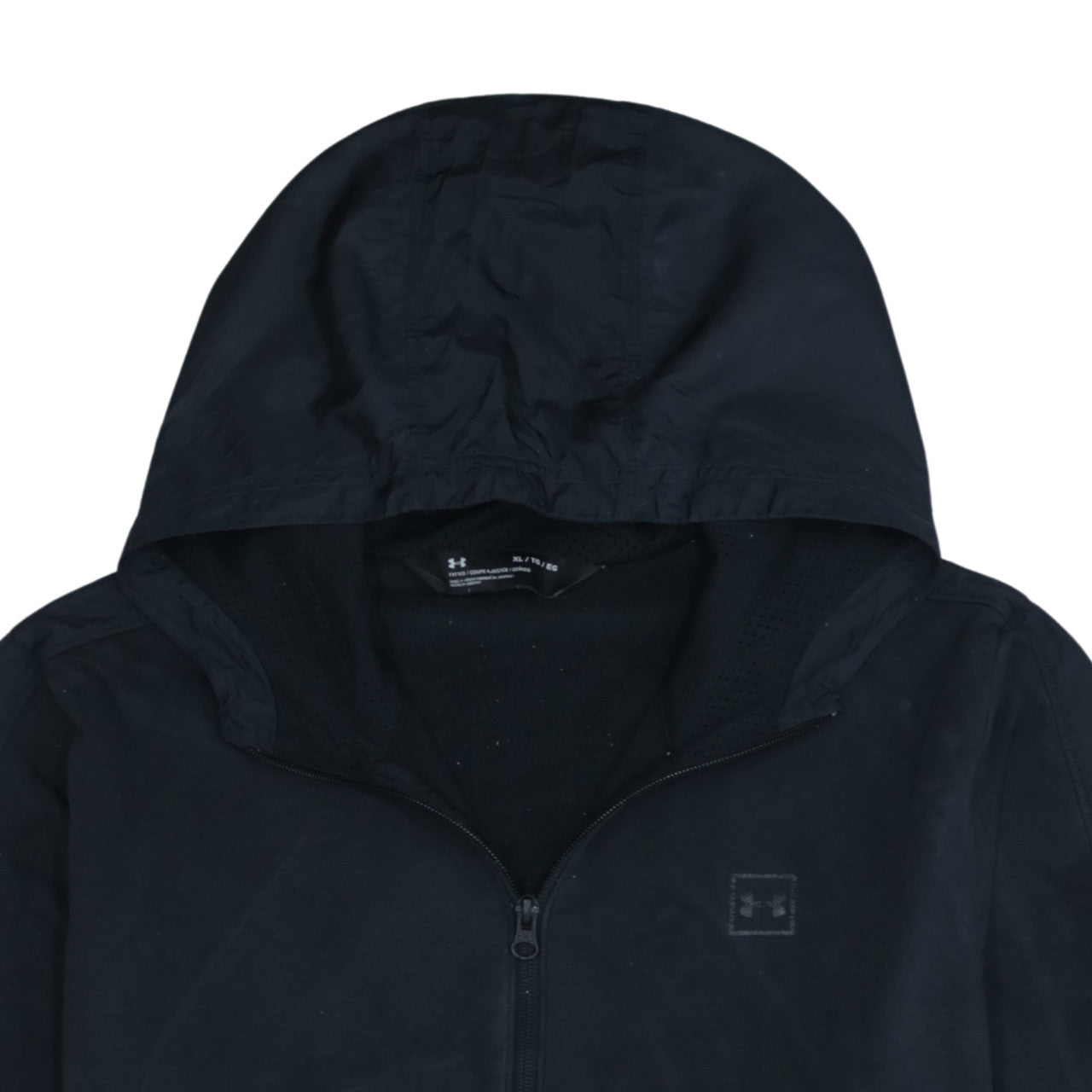 Under Armour Men's Black XL Hooded 1/2 Zip Windbreaker Jacket