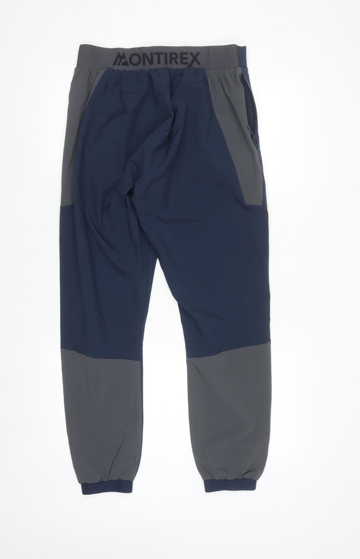 Montirex Men's Navy Jogger Trousers Size S Elastic Waist