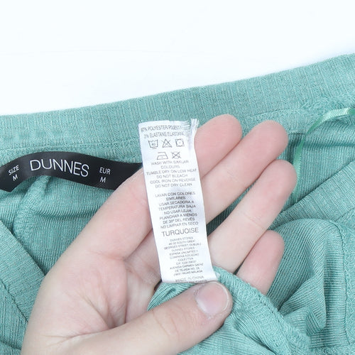 Dunnes Womens Green V-Neck Short Sleeve Basic Stretch T-Shirt Size 12