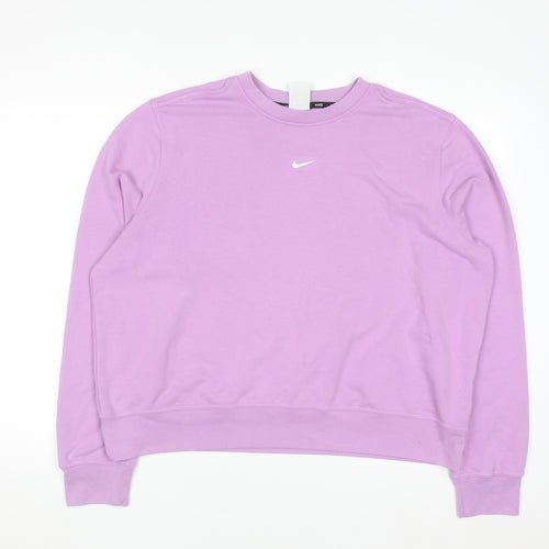 Nike Women’s Purple Crew Neck Dri-Fit Sweatshirt XL Relaxed Fit