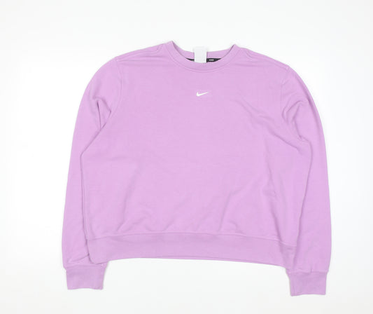 Nike Women’s Purple Crew Neck Dri-Fit Sweatshirt XL Relaxed Fit
