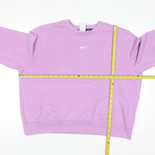 Nike Women’s Purple Crew Neck Dri-Fit Sweatshirt XL Relaxed Fit