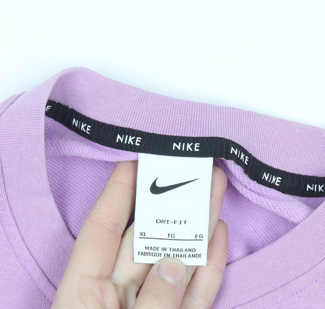 Nike Women’s Purple Crew Neck Dri-Fit Sweatshirt XL Relaxed Fit