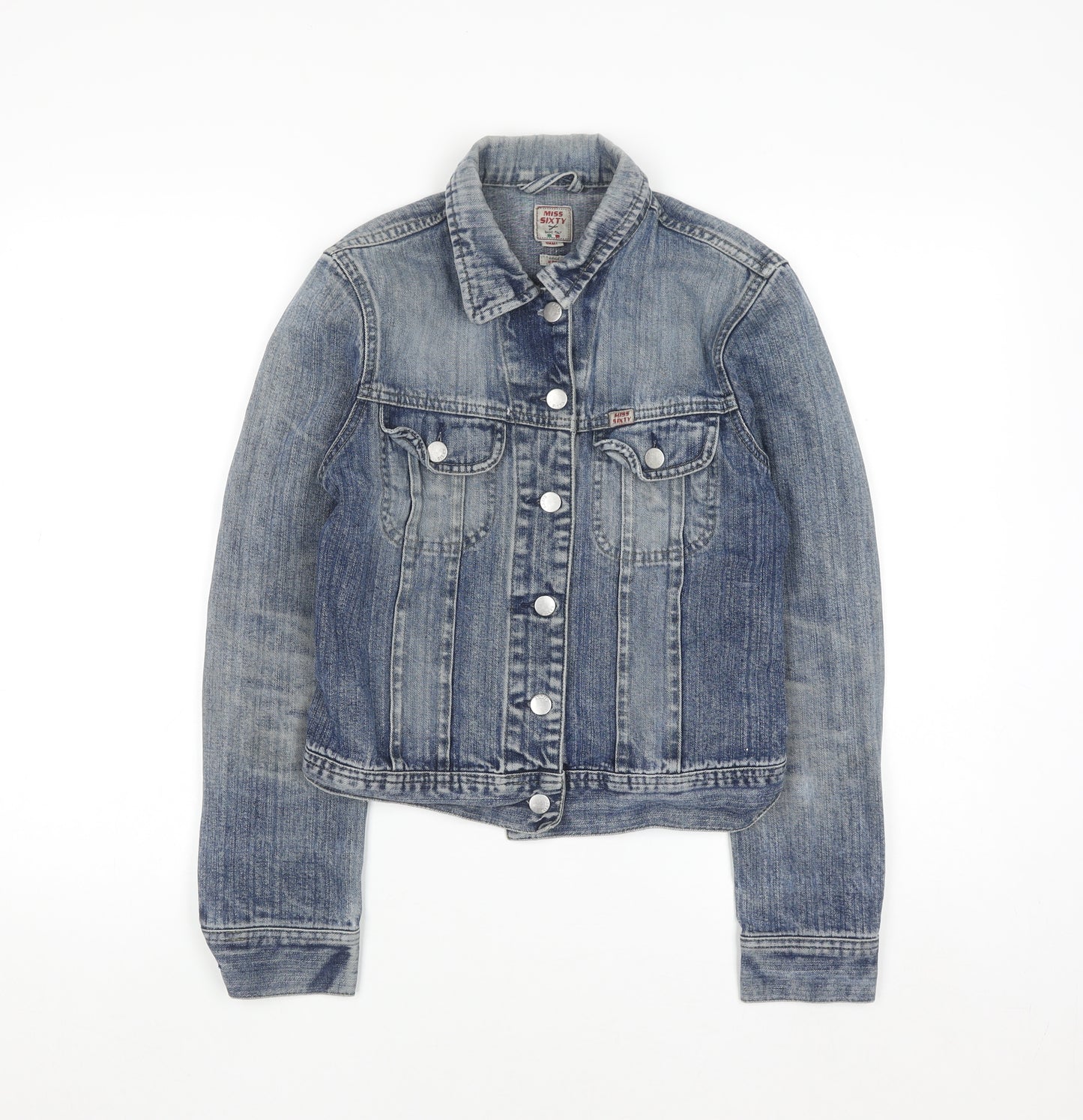 Miss Sixty Women’s Blue Denim Button Jacket Size S Casual
