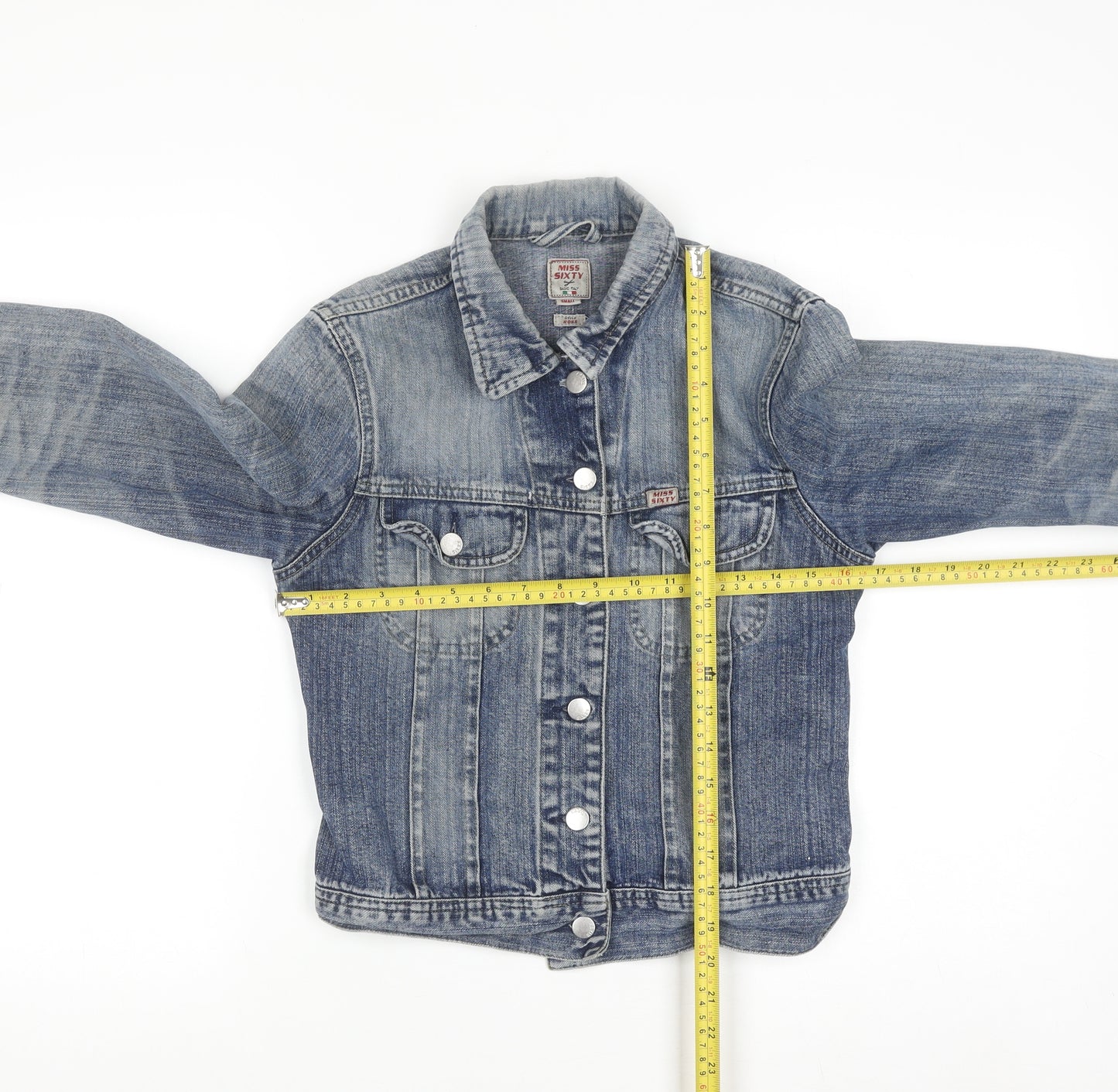 Miss Sixty Women’s Blue Denim Button Jacket Size S Casual
