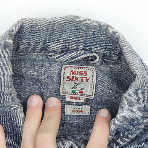 Miss Sixty Women’s Blue Denim Button Jacket Size S Casual