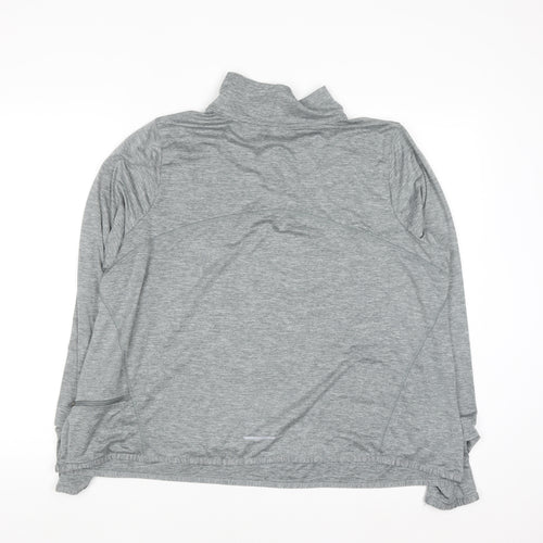 Nike Mens Grey 2XL Dri-FIT 1/4 Zip Running Sweatshirt