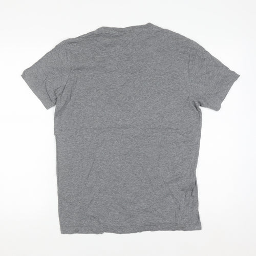 Diesel Men Grey Cotton Crew Neck Short Sleeve T-Shirt Size S