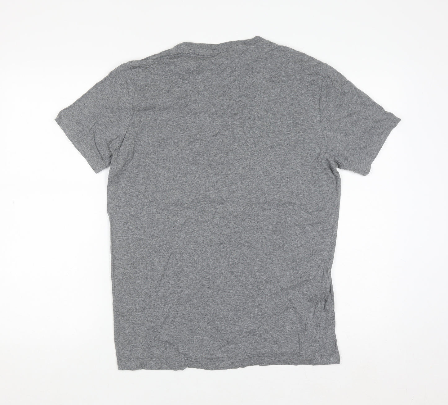 Diesel Men Grey Cotton Crew Neck Short Sleeve T-Shirt Size S