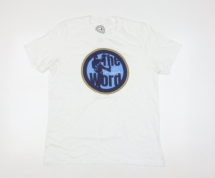 Binkie & Co The Word White Cotton Men's Graphic T-Shirt Size L