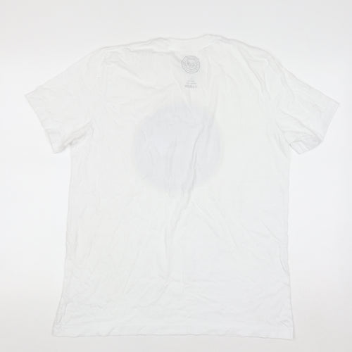 Binkie & Co The Word White Cotton Men's Graphic T-Shirt Size L
