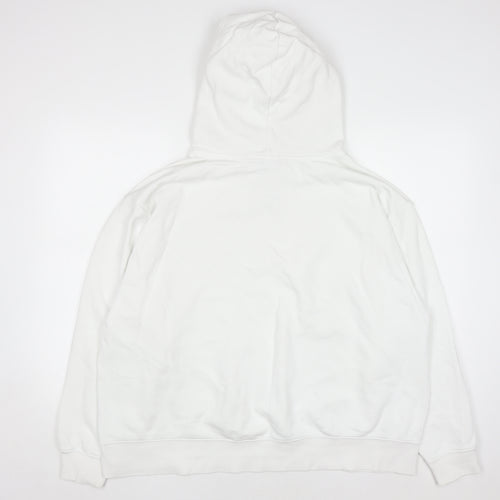Nike Men's White XL Pullover Hoodie with Black Logo