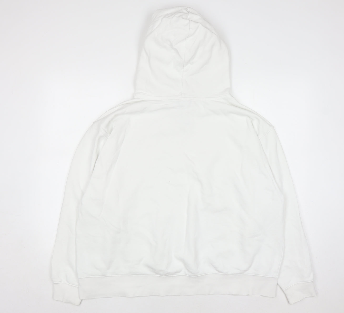 Nike Men's White XL Pullover Hoodie with Black Logo