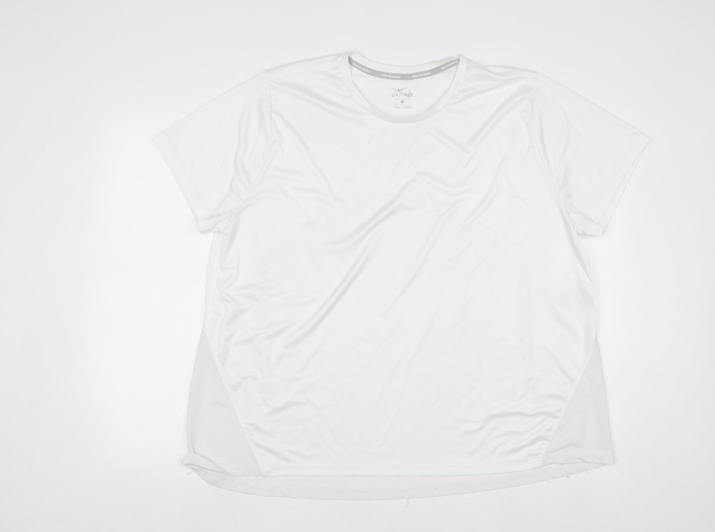Nike Men's White 2XL Dri-FIT Running Sports T-Shirt