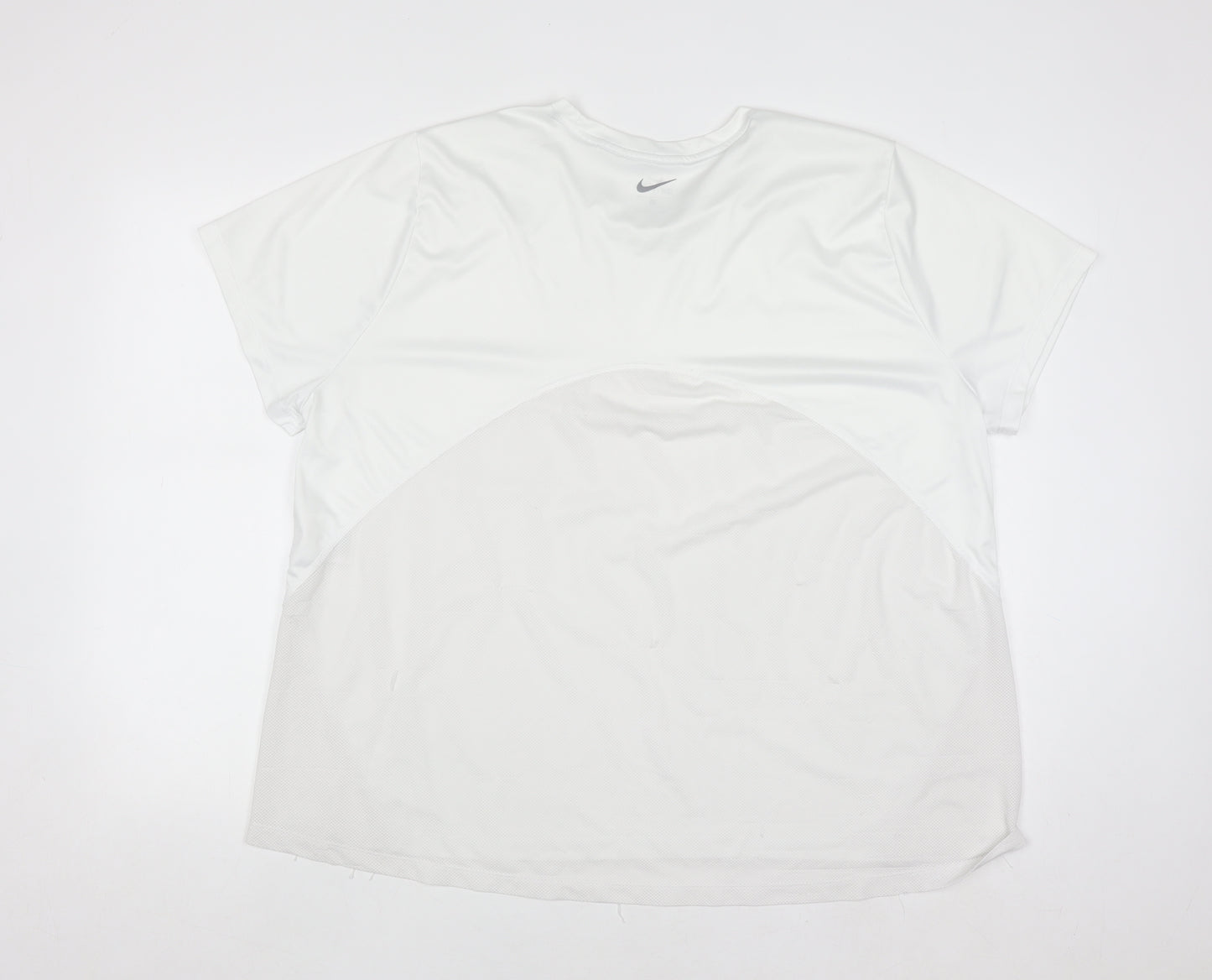 Nike Men's White 2XL Dri-FIT Running Sports T-Shirt