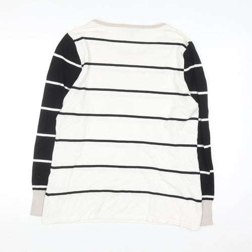 Marble Women’s Black & White Striped Pullover Jumper Size 12
