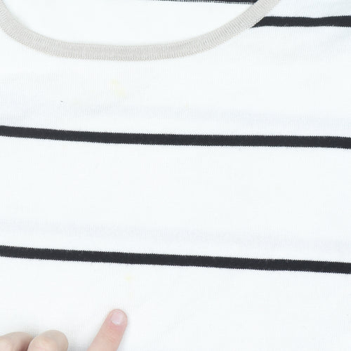 Marble Women’s Black & White Striped Pullover Jumper Size 12