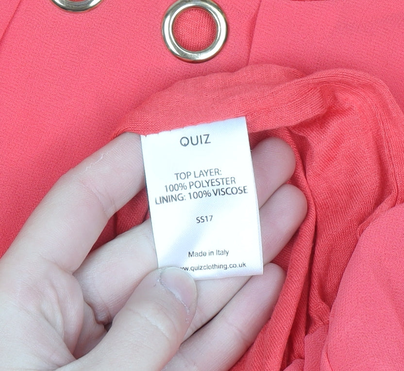 Quiz Women’s Pink Sleeveless Chiffon Blouse M