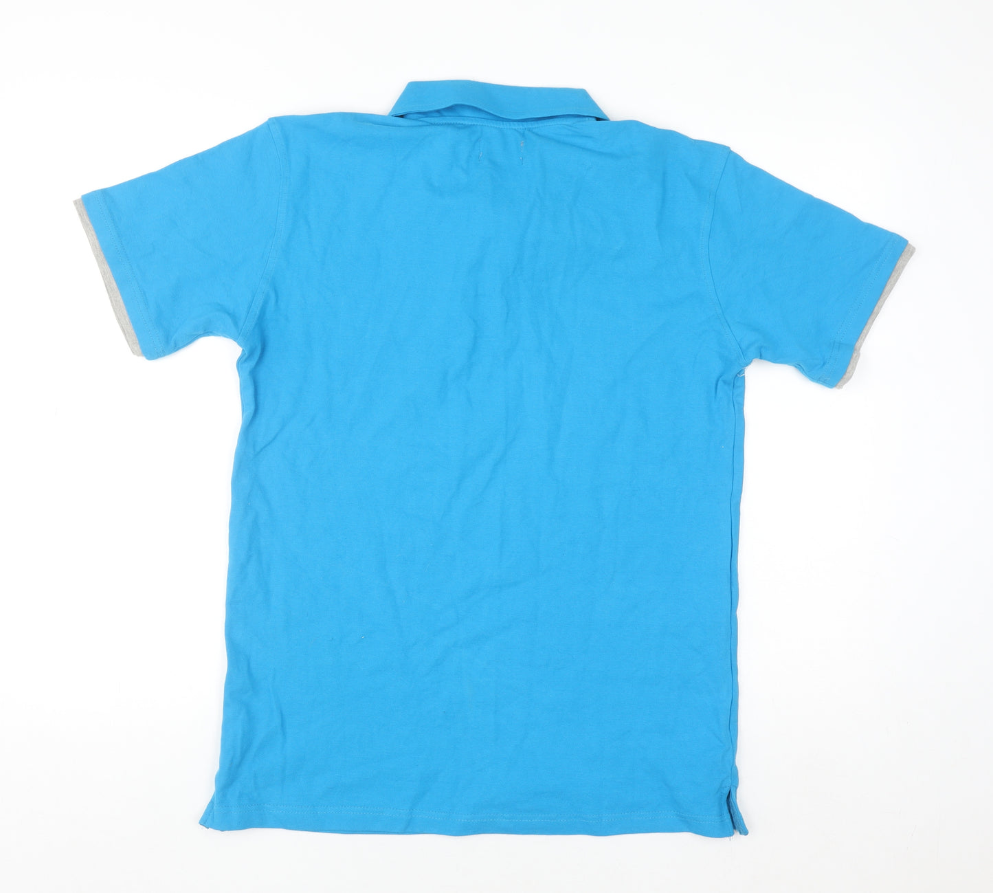 HKM Pro Team Men's Blue Cotton Stretch Polo Shirt M