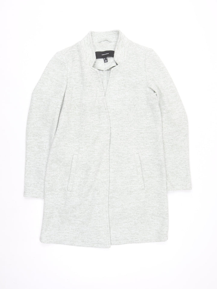 Vero Moda Women's Grey Longline Open Cardigan M