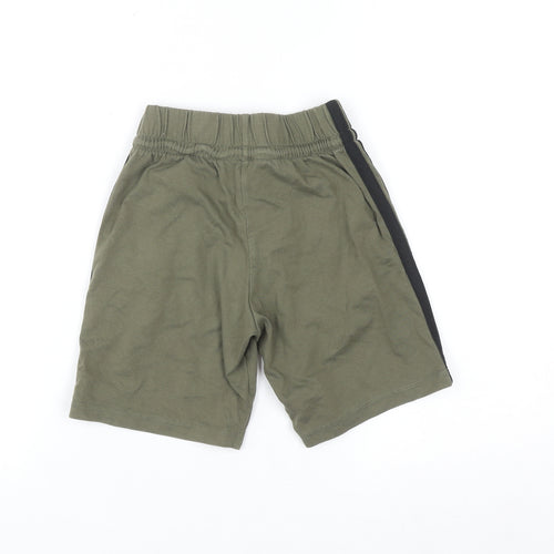 Adidas Boys Khaki Manchester United Athletic Shorts 7-8 Years Cotton