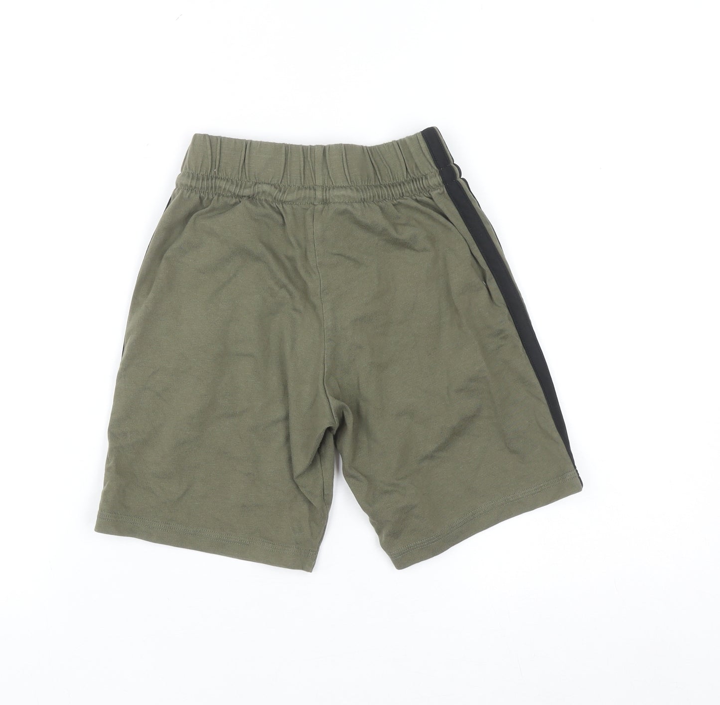 Adidas Boys Khaki Manchester United Athletic Shorts 7-8 Years Cotton