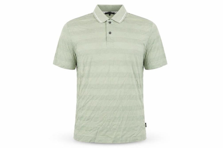 Ted Baker Men's Green Striped Short Sleeve Polo Shirt Size M