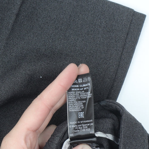 Marks and Spencer Women’s Grey Size 8 Straight Leg Stretch Dress Trousers