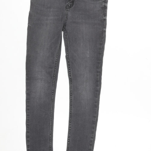 Tu Girls Grey Skinny Jeans 10 Years Cotton Blend Stretch Denim