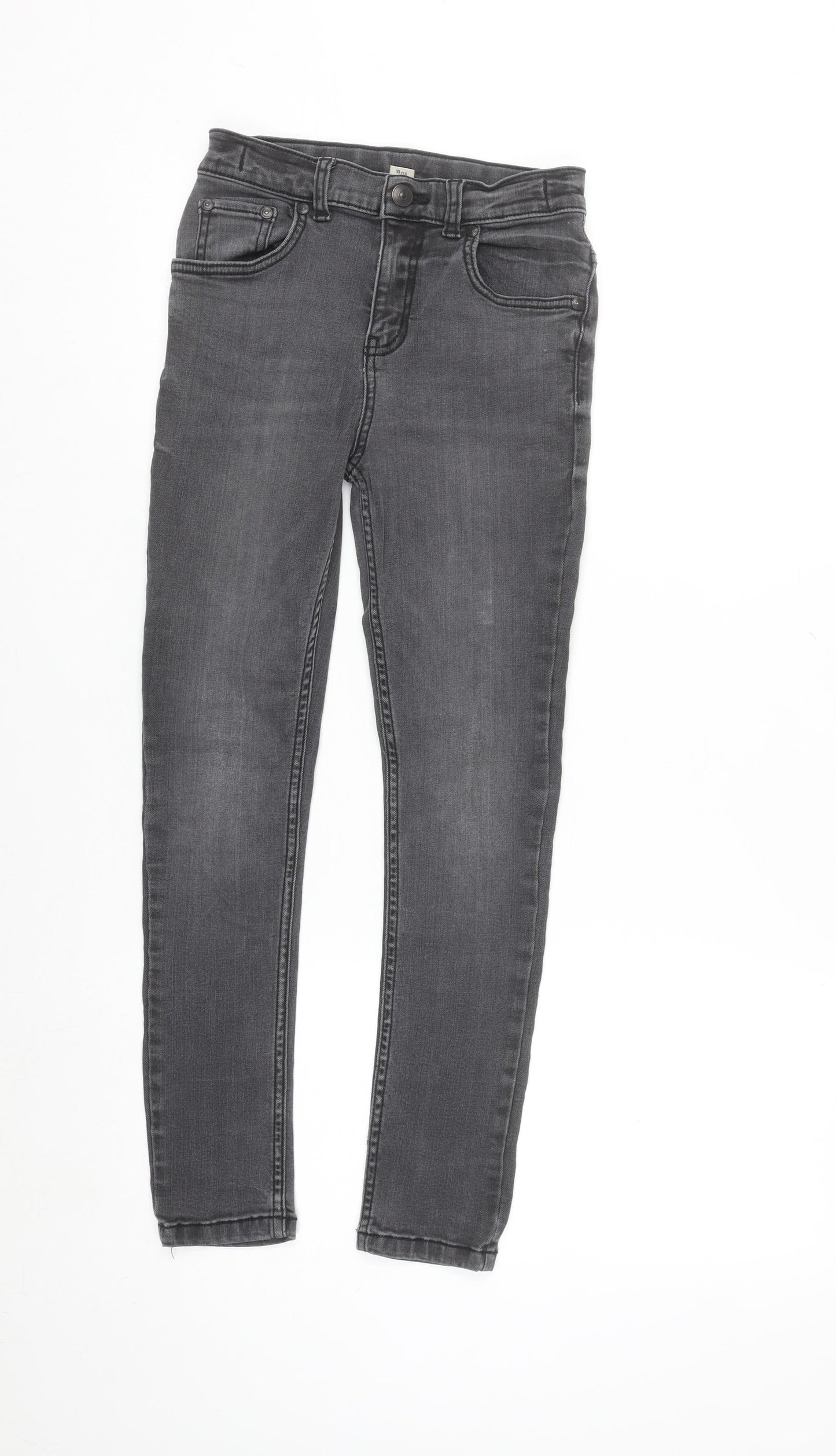 Tu Girls Grey Skinny Jeans 10 Years Cotton Blend Stretch Denim