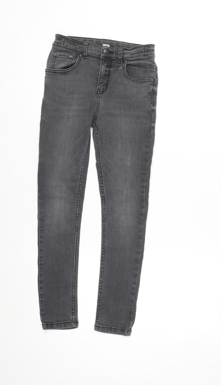 Tu Girls Grey Skinny Jeans 10 Years Cotton Blend Stretch Denim