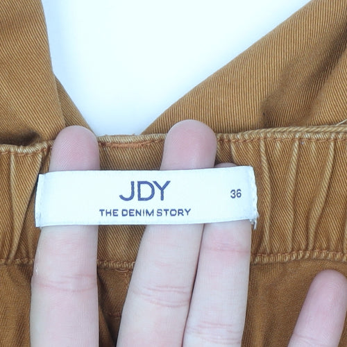 JDY Women’s Brown Cargo Trousers Size 8 Cotton Twill Belted