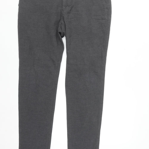 Massimo Dutti Men's Grey Slim Fit Chino Trousers Size 34