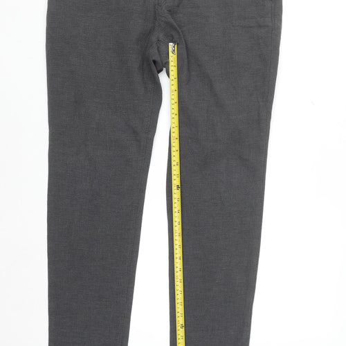 Massimo Dutti Men's Grey Slim Fit Chino Trousers Size 34