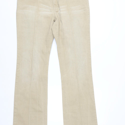 Escada Sport Women's Beige Chino Style Trousers Size 14 Cotton Blend