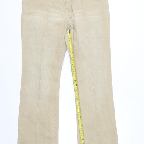 Escada Sport Women's Beige Chino Style Trousers Size 14 Cotton Blend