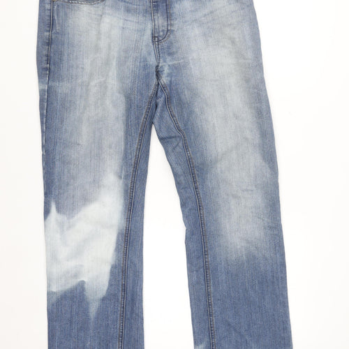 Paraffin Men's Blue Straight Fit Denim Jeans Size 34 Regular