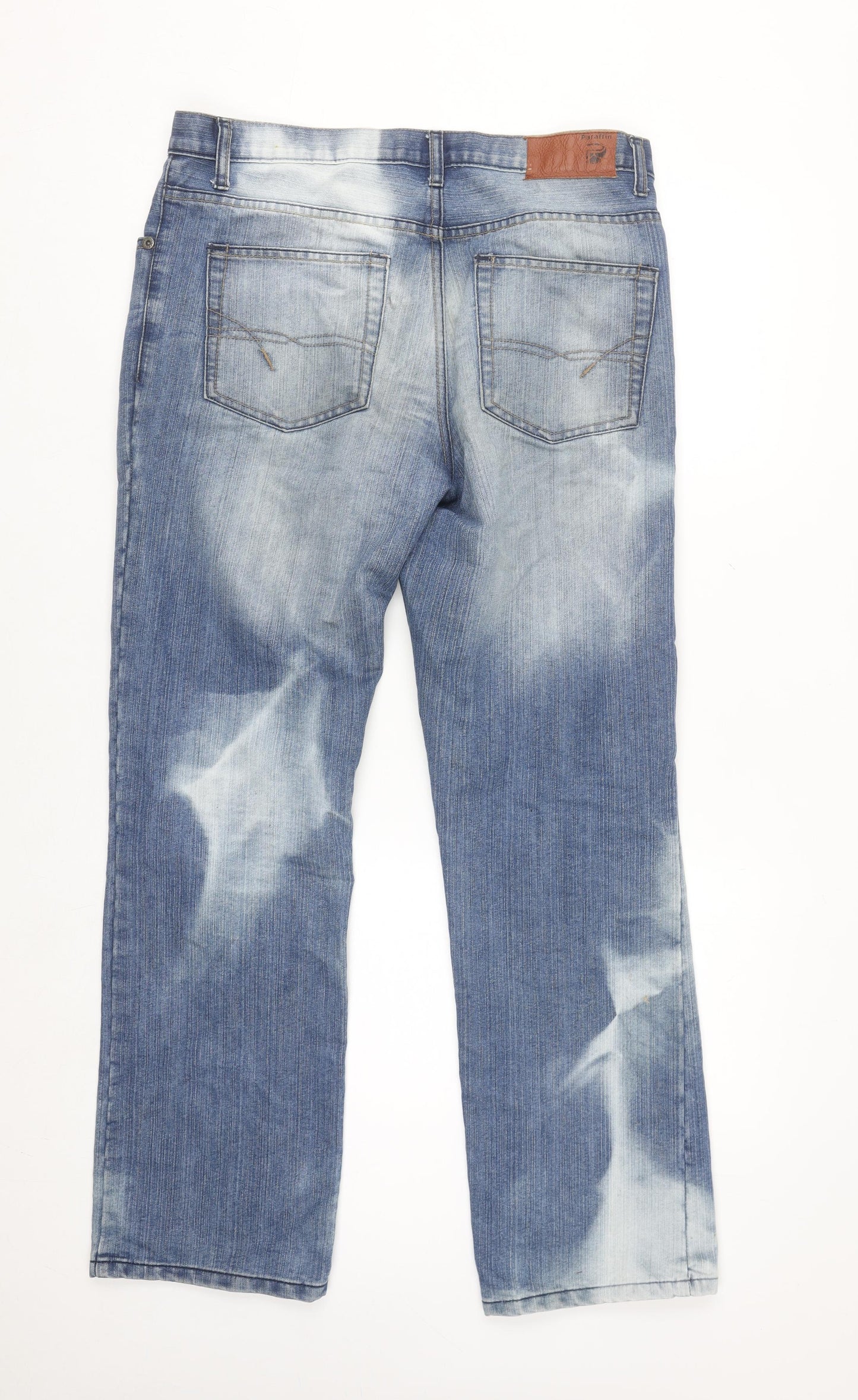 Paraffin Men's Blue Straight Fit Denim Jeans Size 34 Regular