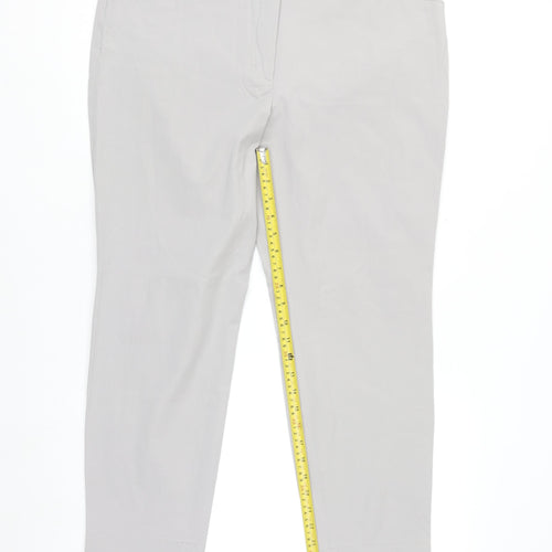 Riani Women’s Grey Chino Trousers Size 16 Stretch Cotton Blend