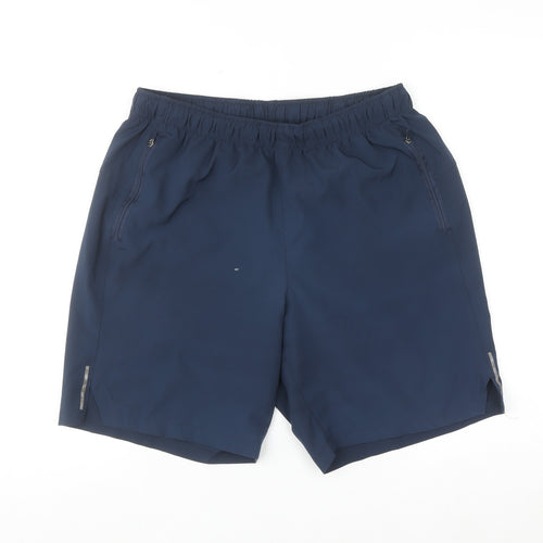 Dunnes Stores Men’s Blue Quick Dry Elastic Waist Shorts Size M