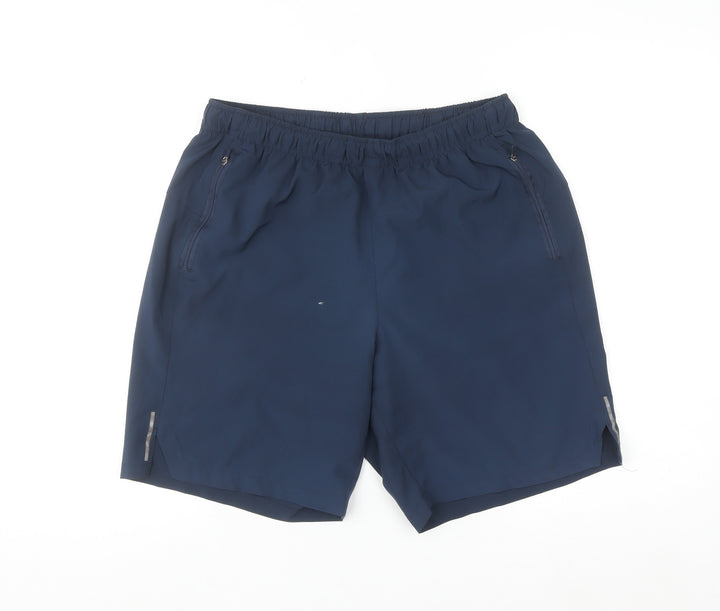 Dunnes Stores Men’s Blue Quick Dry Elastic Waist Shorts Size M