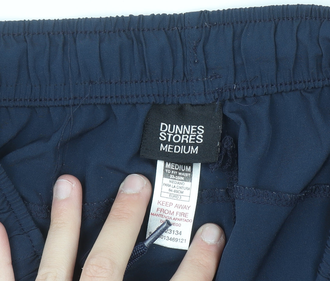 Dunnes Stores Men’s Blue Quick Dry Elastic Waist Shorts Size M