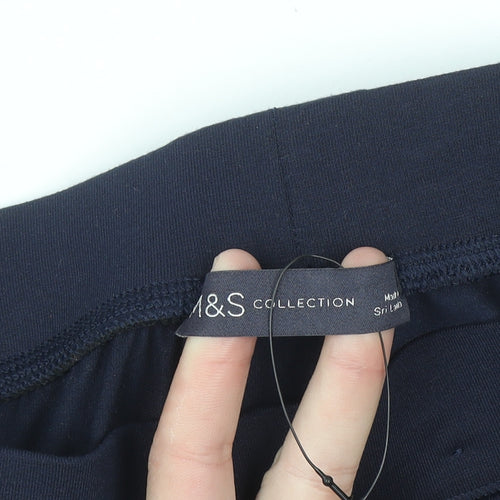 Marks and Spencer Women Navy Size 8 Long Viscose Stretch Leggings