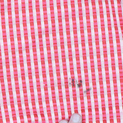 ZARA Women Red Check Slip Dress Size S Polyester Midi
